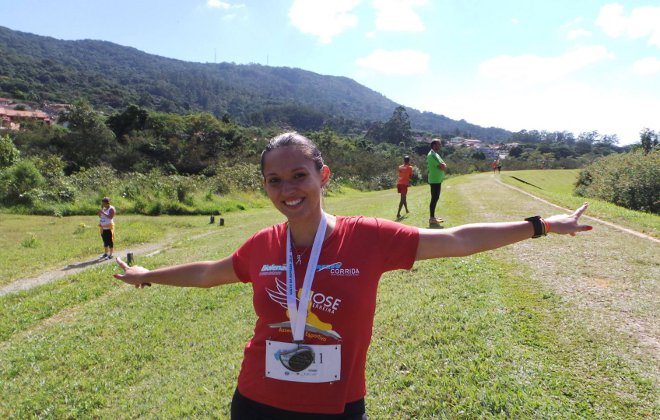 corrida em volta da represa