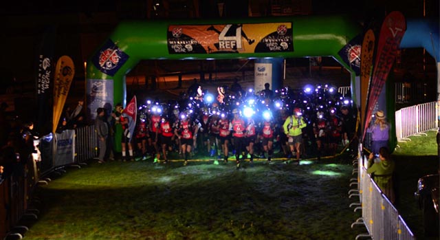 Largada de corrida noturna na argentina america latina