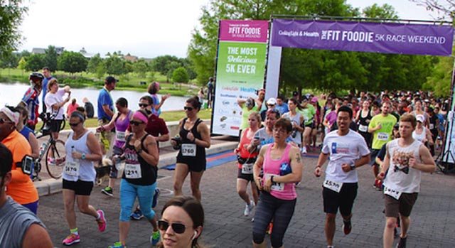 Corrida com comida saudavel