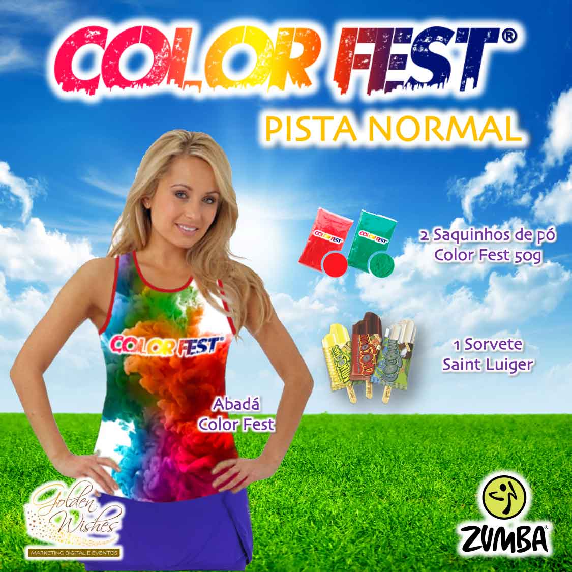 pista normal zumba color fest