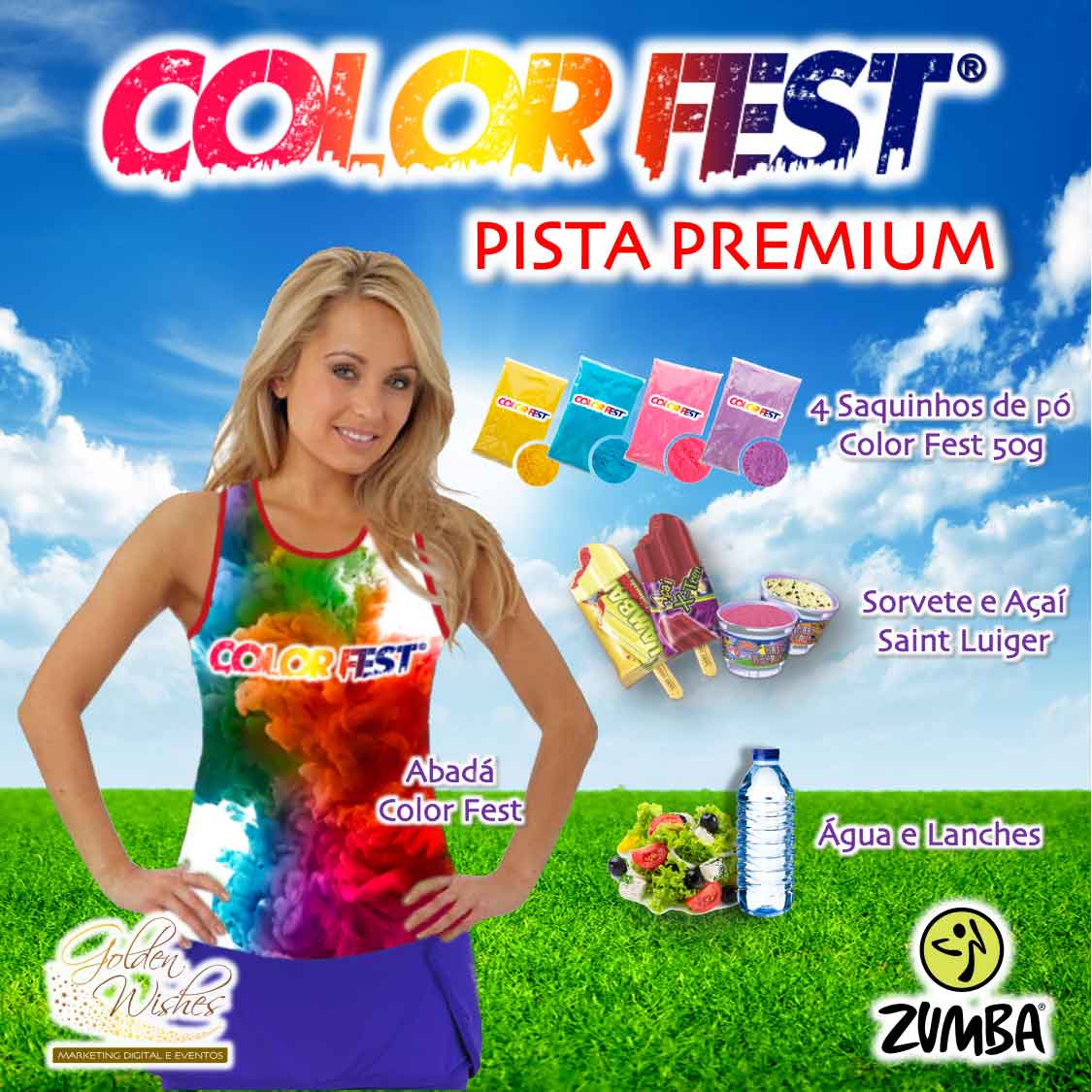 pista premium zumba color fest