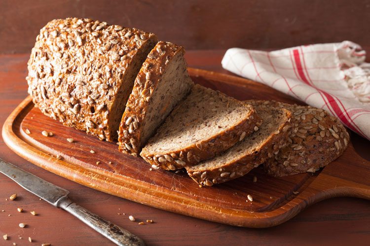 pão com grãos sem gluten